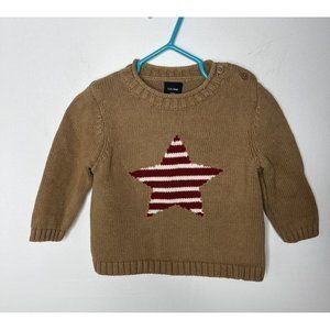 Baby Gap Totem Brown Sweater With Star Size 6-12 Months